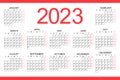 Calendar for the 2023 year. The week starts on Saturday. January. monthly planner
