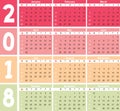 Calender 2018 in can be converted into any size for print