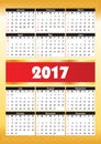 Calender 2017 in can be converted into any size for print