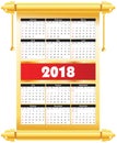 Calender 2018 in can be converted into any size for print