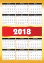 Calender 2018 in can be converted into any size for print