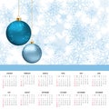 Calender, 2017 Christmas background. Happy new Year. Vector illustration.