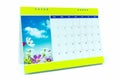 Calender with flowers and sky