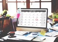 Calender Planner Organization Management Remind Concept Royalty Free Stock Photo