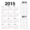 Calender 2015 2016 2017