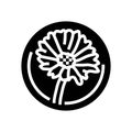 calendula cosmetic plant glyph icon vector illustration