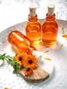 Calendula hydrosol for cleans, softens, stills and heals skin. Eco friendly body care.