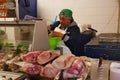 Seafood at the fishmongers stalls in Caleta Portales, Valparaiso, Chile