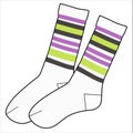 CALF LENGTH WOOLEN STRIPER SOCKS Royalty Free Stock Photo