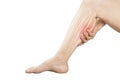 Calf muscle pain Royalty Free Stock Photo