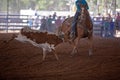 Calf Roping Event At A Country Rodeo