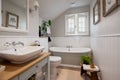 Traditional style modern cottage bathroom Royalty Free Stock Photo