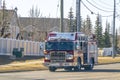 A fire engine, firefighter truck or fire truck, fire lorry
