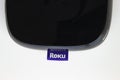 Top view of a Roku box on a white background