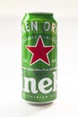 A Heineken Tallboy Beer Can of 500 ML on a white background