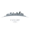 Calgary Alberta Canada city skyline silhouette white background