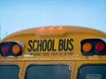 A a close up to a yellow school bus Royalty Free Stock Photo