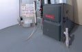 A home Goodman high efficiency furnace running during the winter