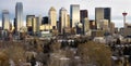 Early morning cityscape sunrise on downtown office buildings