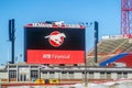 A McMahon Stadium welcome sign to the Calgary Stampeders Home field Royalty Free Stock Photo