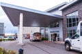 Calgary, Alberta, Canada 9/26/2019 A hotel entrance in the city