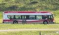 A Calgary Transit Bus on the route during summer time