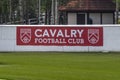 A Cavalry Football Club sign on a wall