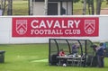 A Cavalry Football Club sign on a wall