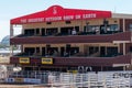 Stadium at the Calgary Stampede at the Stampede Park rodeo in summer Royalty Free Stock Photo