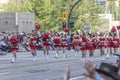 Stampeders outriders dance cheer leader team at a public parade. Royalty Free Stock Photo