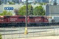 A close up to a Canadian Pacific engine railway