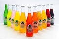 Several Jarritos Flavoured Mexican Soda bottles Royalty Free Stock Photo