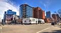 Downtown Calgary business district on a weekend