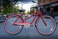 A ladies vintage Huffy cruiser bicycle Royalty Free Stock Photo