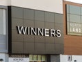 A Winners store sign, a chain of off-price Canadian department stores