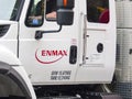 A close up to a truck Van Enmax Service vehicle. Default electricity or retail electricity