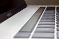 A Macbook Pro keyboard with the Magic Keyboard Touch Bar Royalty Free Stock Photo