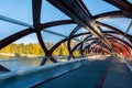 Calgary Peace Bridge in the Autumn season