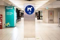 Signage for service dogs and animals for air travellers Royalty Free Stock Photo