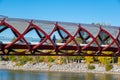 Calgary Peace Bridge in the Autumn season