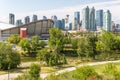 Calgary Alberta Canada Skyline with Parks Royalty Free Stock Photo