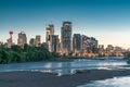 Calgary, Alberta City Skyline at Night Royalty Free Stock Photo