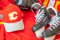 Calgary Flames NHL team baseball cap and jersey