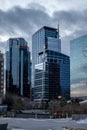 View of modern office towers in urban Calgary Royalty Free Stock Photo