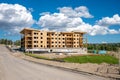 Condo construction in new residential development Royalty Free Stock Photo