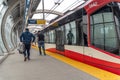 C-Train at Sunalta Station, Calgary Royalty Free Stock Photo