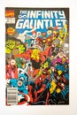 Covers of vintage Marvel Infinity Gauntlet comic