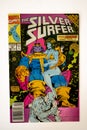 Covers of vintage Marvel Silver Surfer comic Royalty Free Stock Photo