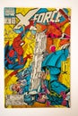 Covers of vintage Marvel X-Force comics