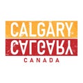 Calgary Alberta vector lettering badge design for printing or t-shirt design Royalty Free Stock Photo